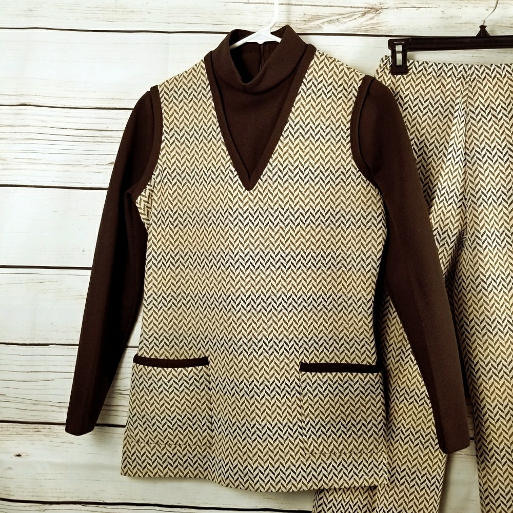 Butte Knit | 70s Unionmade Pantsuit 2 Piece Outfit - Picture 4 of 6